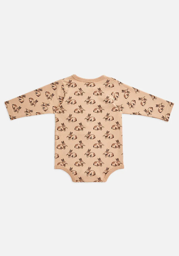 Long Sleeve Bunny Body Suit - size 3 - 6 months