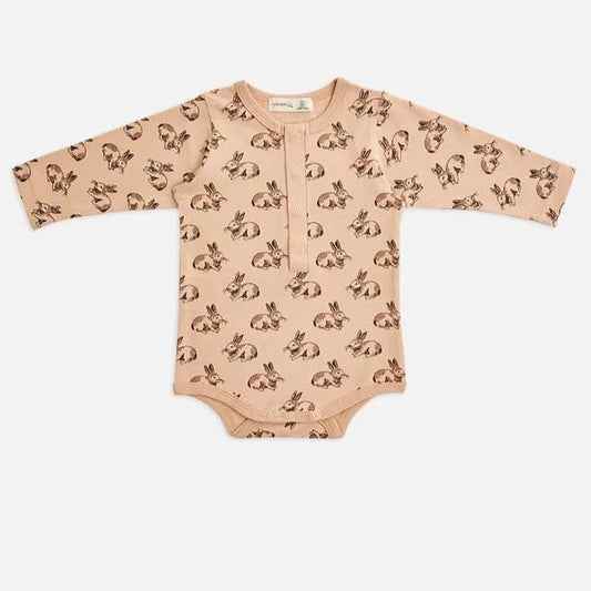 Long Sleeve Bunny Body Suit - size 3 - 6 months