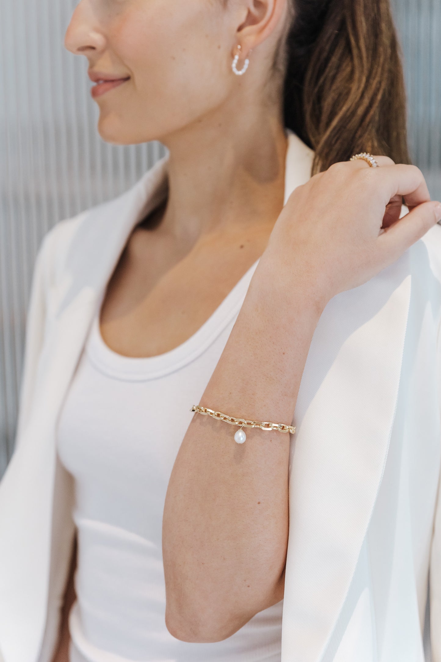 Pearl Chunky Bracelet by Finnerrings