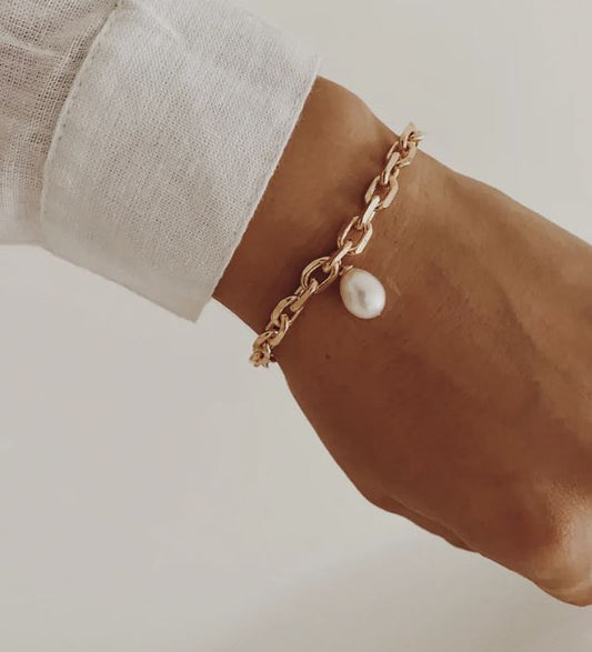 Pearl Chunky Bracelet by Finnerrings