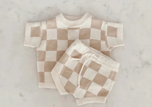 Checkered Shorts and Tee Set